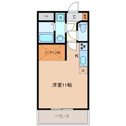 近鉄富田駅 徒歩10分 3階の物件間取画像